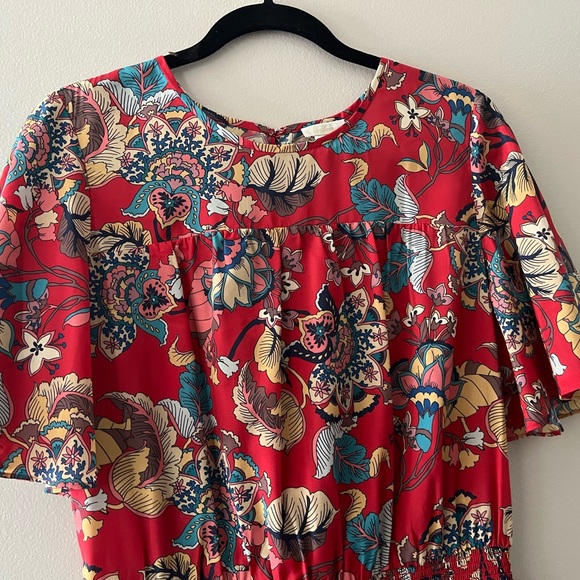 Shoshanna Balaji Floral Smocked Dress - Cayenne - size 10 - NWOT - Picture 3 of 10